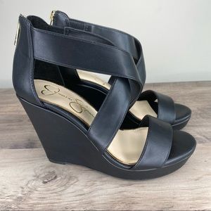 Jessica Simpson Strappy Wedge Platform Sandals 6.5